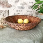 Ancien panier à pain, en paille tressée 3 Ancien panier à pain, en paille tressée