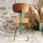 Ancienne chaise d'atelier réglable, Vintage industriel