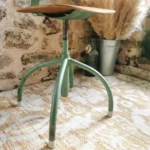 Ancienne chaise d'atelier réglable, Vintage industriel