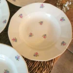 Assiettes creuses Digoin Sarreguemines petites fleurs