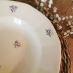 Assiettes creuses Digoin Sarreguemines petites fleurs