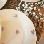 Assiettes plates Digoin Sarreguemines petites fleurs