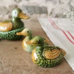 Barbotine canards, Salière Poivrière et pot à Moutarde Vintage