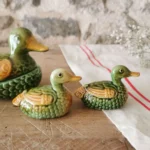 Barbotine canards, Salière Poivrière et pot à Moutarde Vintage