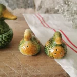 Barbotine canards, Salière Poivrière et pot à Moutarde Vintage