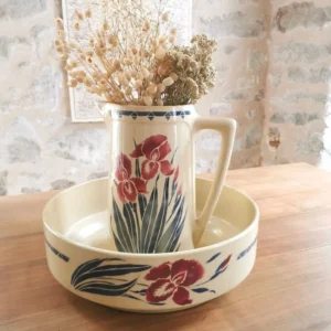 Broc et Bassine de Toilette ancienne Luneville