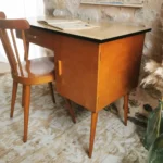 Bureau et sa Chaise Baumann Vintage 1960