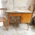 Bureau et sa Chaise Baumann Vintage 1960
