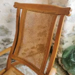 Chaise longue ancienne pliable, Transat Paquebot Croisiere 1900