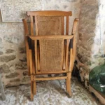 Chaise longue ancienne pliable, Transat Paquebot Croisiere 1900