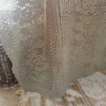 Dessus de Lit ancien teint vert Kaki 7 Dessus de Lit ancien en crochet, teint en vert Kaki