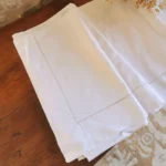 Drap ancien brodé monogramme JG 6 Drap ancien brodé monogramme JG