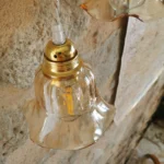 Duo de Lampes Baladeuses Vintage, Tulipe verre fumé