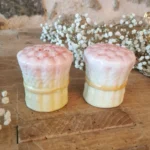 Ensemble Salière et Poivrière en Barbotine Asperges