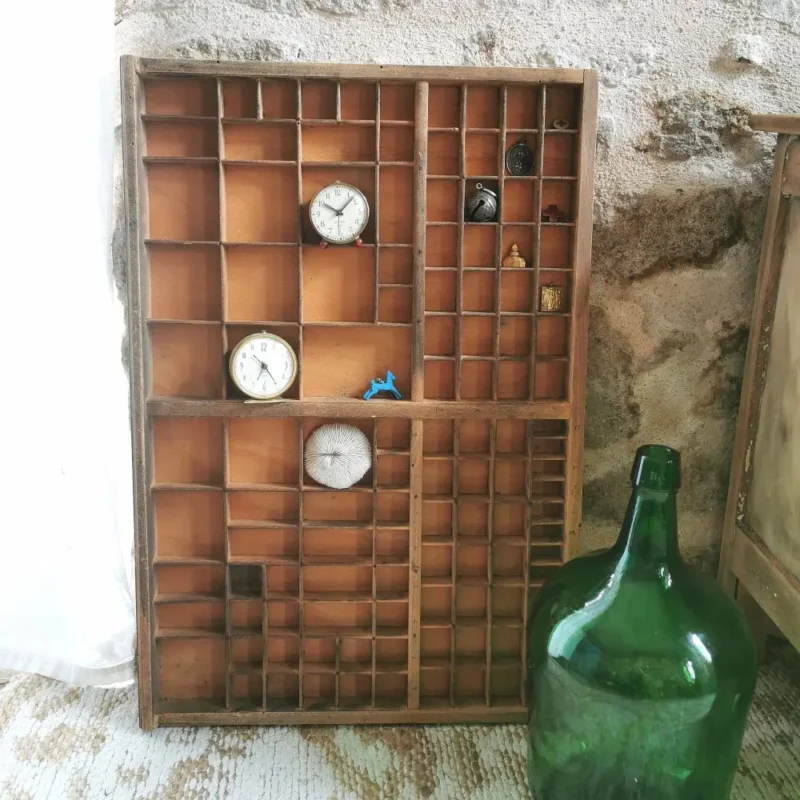 Grand casier d'imprimeur vintage