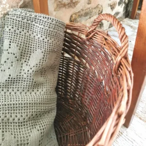 Grand panier en osier, Manne 50 cm