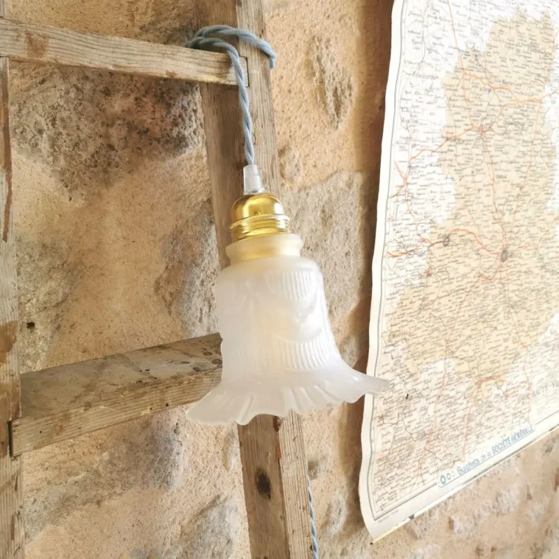 Lampe Baladeuse Art Déco, Cable bleu