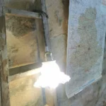 Lampe Baladeuse Globe mouchoir Art Déco, Cable Kaki