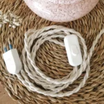 Lampe Baladeuse Vintage, Verre de Clichy Rose