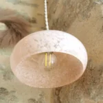 Lampe Baladeuse Vintage, Verre de Clichy Rose