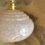 Lampe Baladeuse Vintage, Verre de Clichy Rose