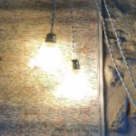 Paire de Lampe Baladeuse, Globe mouchoir ancien Art Déco