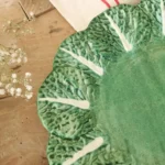 Soupière et Plat en Barbotine Chou Vintage