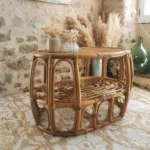 Table basse Vintage en Rotin
