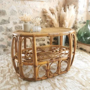 Table basse Vintage en Rotin