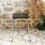 Tabouret vintage formica noir